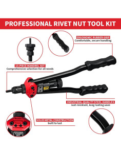 Kit de Herramientas Rivnut GARGENTOL 16" con 15 Mandriles 2