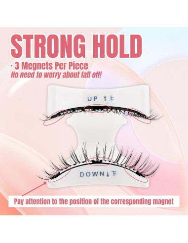 Pestañas Magnéticas FADVAN 2 Pares Reutilizables Naturales