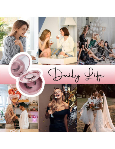 Pestañas Magnéticas FADVAN 2 Pares Reutilizables Naturales