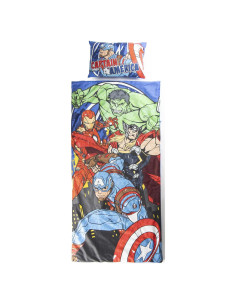 Saco de Dormir Infantil Jay Franco Avengers 137x69 cm con Almohada