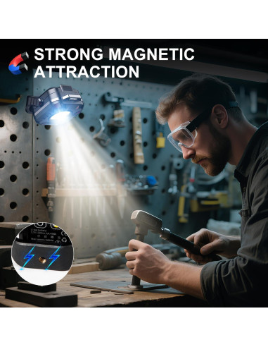 Luz de Trabajo Recargable Gabujau LED 500 Lúmenes Magnética