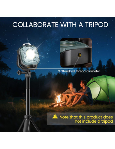 Luz de Trabajo Recargable Gabujau LED 500 Lúmenes Magnética