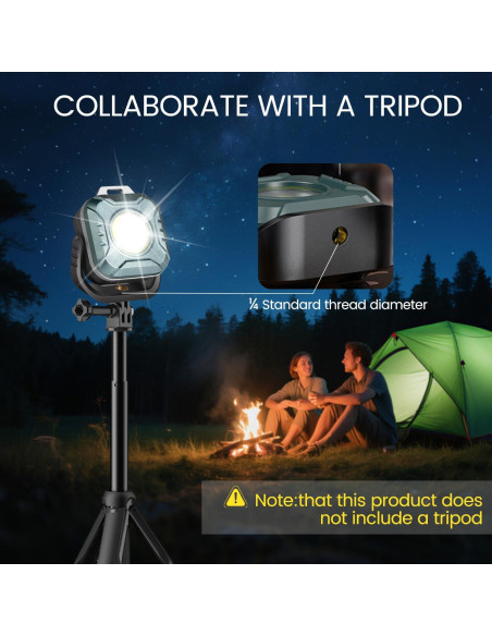 Luz de Trabajo Recargable Gabujau LED 500 Lúmenes Magnética