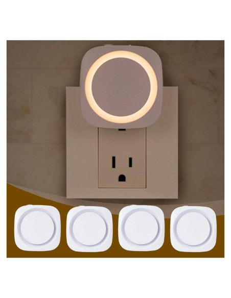 Luz Nocturna Regulable Fusunloh Blanca Cálida 4 Pzs LED