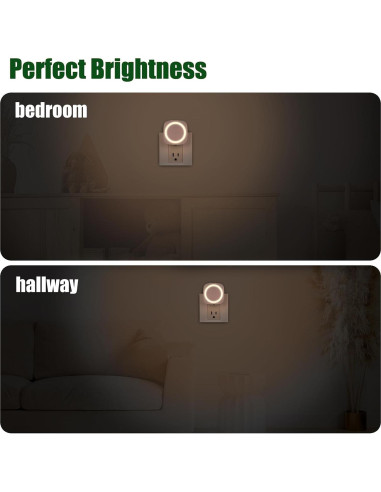 Luz Nocturna Regulable Fusunloh Blanca Cálida 4 Pzs LED