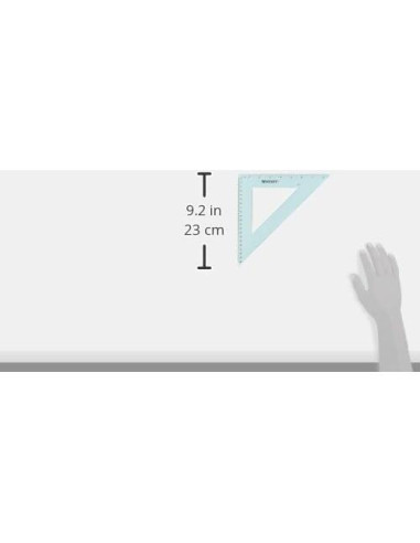 Regla Triangular Westcott KT-85 20.32 cm Acrílico Transparente