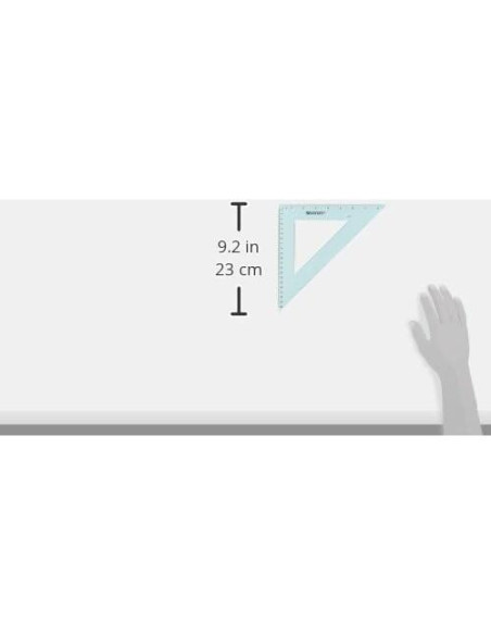 Regla Triangular Westcott KT-85 20.32 cm Acrílico Transparente