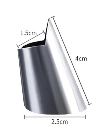 20 Protectores de Dedos de Acero Inoxidable Hemoton 4x2.5cm