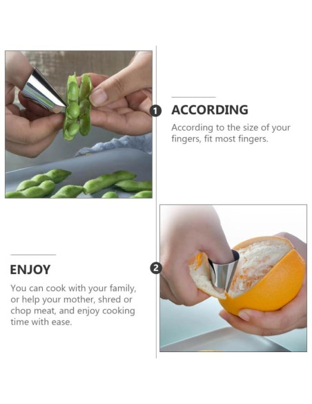 20 Protectores de Dedos de Acero Inoxidable Hemoton 4x2.5cm