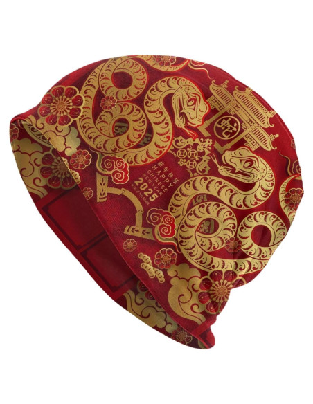 Gorro Beanie de Invierno XINNGIN para Hombre y Mujer - Año de la Serpiente 2025