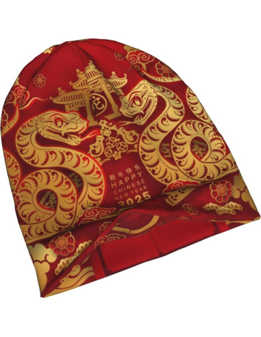 Gorro Beanie de Invierno XINNGIN para Hombre y Mujer - Año de la Serpiente 2025