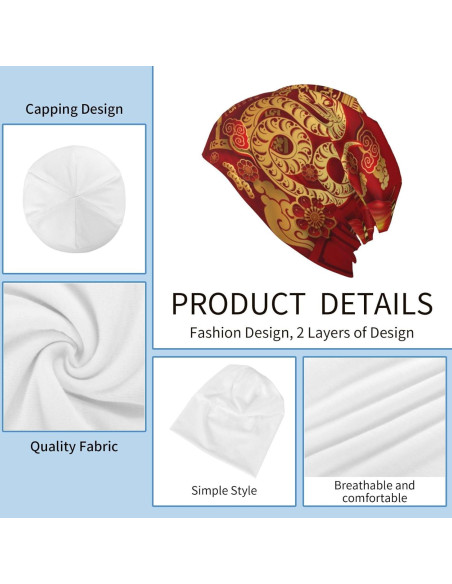 Gorro Beanie de Invierno XINNGIN para Hombre y Mujer - Año de la Serpiente 2025