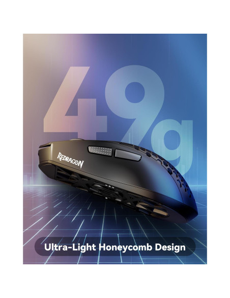 Ratón Gaming Inalámbrico Redragon M725 8000 DPI Ultra Ligero