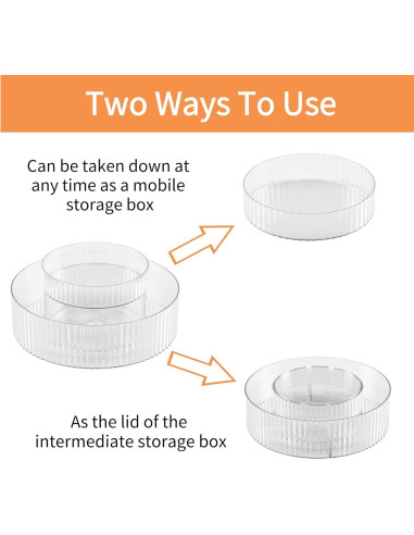 Organizador giratorio Lazy Susan vacane 2 niveles 28.57 cm