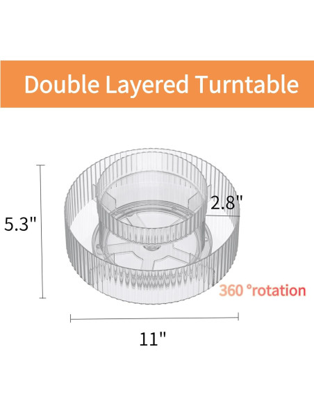 Organizador giratorio Lazy Susan vacane 2 niveles 28.57 cm