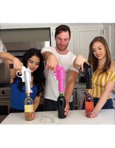 Abridor de Vino Eléctrico WineGun Realtree - Plateado 2