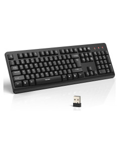 Teclado Inalámbrico TECKNET USB Silencioso Ergonómico Negro