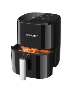Freidora de Aire RAMJOY 3.8QT Digital Compacta Negra 8-en-1