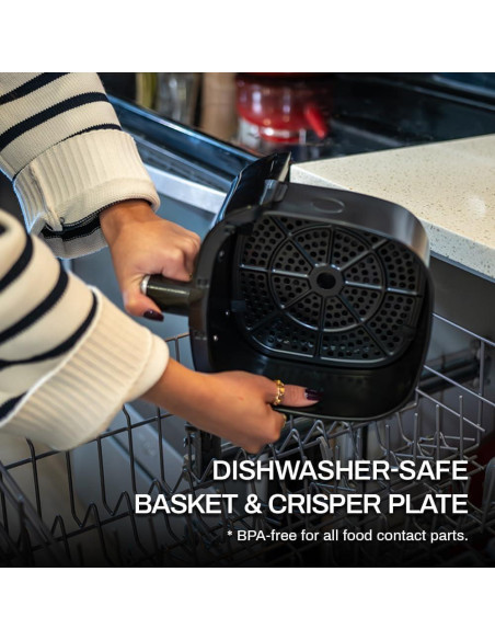 Freidora de Aire RAMJOY 3.8QT Digital Compacta Negra 8-en-1