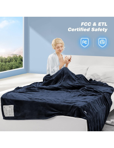 Manta Eléctrica Calentada CURECURE 157.5x213.4cm 6 Niveles