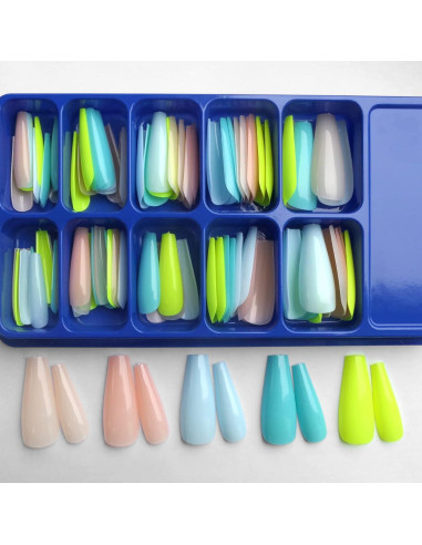 Kit de Uñas Postizas LoveOurHome 200 Piezas Brillantes