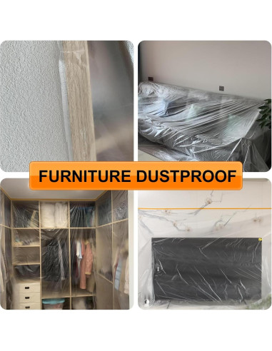 Película de Enmascarar Pre-Tapeada Anyknow 55.88 cm x 19.81 m - 3 Rollos