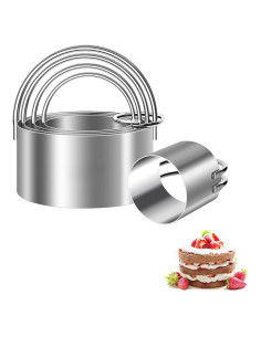 Juego de Cortadores de Galletas Hcirjhie 5 Piezas Acero Inoxidable