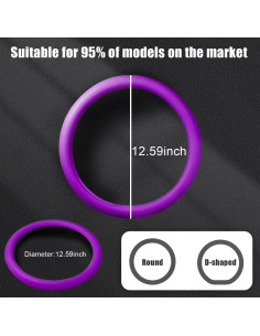 Cubierta de Volante JDDRY Universal Silicona Antideslizante Morado 2