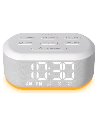 Reloj Despertador Digital LazyNight con Sonidos y Luz Nocturna