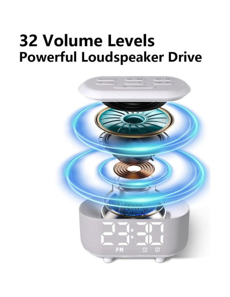 Reloj Despertador Digital LazyNight con Sonidos y Luz Nocturna