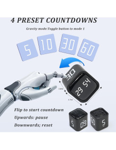 Temporizador Pomodoro Rotatorio BXF SPORTS 5-60 Minutos 2