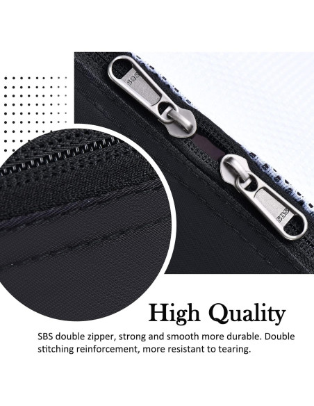 Set de Cubos de Empaque Dec-Mec 8 Piezas Negro Organizador