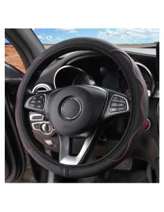 Funda de Volante LoyaForba de Cuero Microfibra Rosa 38.1 cm