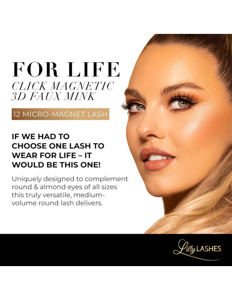 Pestañas Magnéticas Lilly Lashes Click - Para Siempre - 1 Cuenta