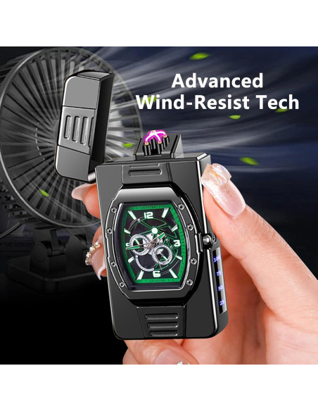 Encendedor Plasma Recargable TIKIUKI Verde Hielo Lujo USB