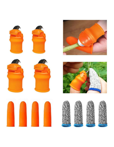 Juego de herramientas de jardinería 12 piezas con cuchillos de pulgar