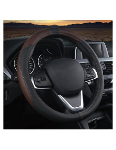 Funda de Volante BESULEN de Cuero Suave 38 cm Antideslizante