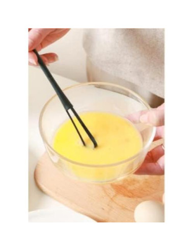 Mini Batidor de Huevos ASEANAO Negro 22cm Polipropileno