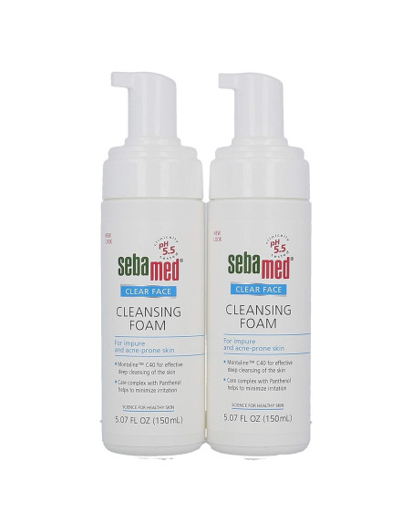 Espuma Limpiadora Facial Sebamed 2x425g Piel Grasa Acné