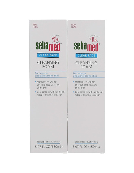 Espuma Limpiadora Facial Sebamed 2x425g Piel Grasa Acné