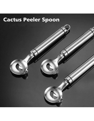 Cuchillo Pelador de Cactus ANMUYUM 3PCS Acero Inoxidable