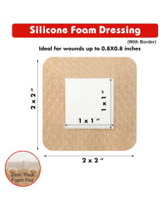 Venda de Espuma de Silicona FRESINIDER - 20 Unidades 5x5 cm 2