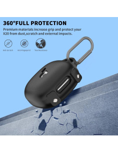 Funda de Silicona Genérica para Auriculares Anker Soundcore X20 - Protección Completa y Mosquetón 2