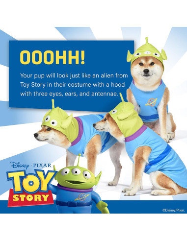 Disfraz de Halloween para perros Toy Story Aliens - Extra Pequeño