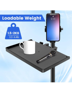 Bandeja de Clip para Soporte de Micrófono S 20x14cm - ABS 2