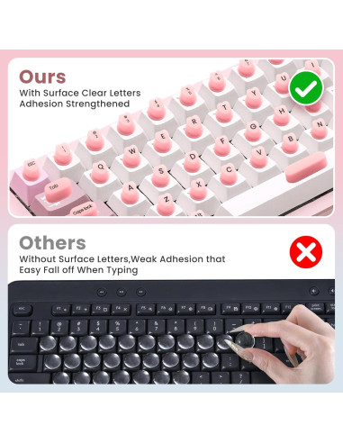 Calcomanías Elevadas para Teclado NiNiMay Rosa 70 Piezas