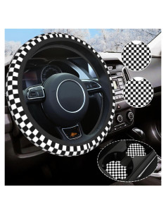 Funda de Volante Antideslizante Yobvec Cuadros 37-39 cm