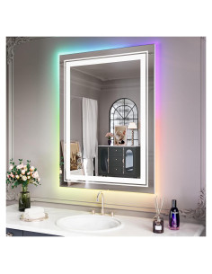 Espejo LED Snowdool 50.8x71.1 cm con Retroiluminación RGB