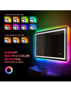 Espejo LED Snowdool 50.8x71.1 cm con Retroiluminación RGB 2