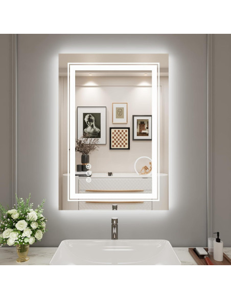 Espejo LED Snowdool 50.8x71.1 cm con Retroiluminación RGB